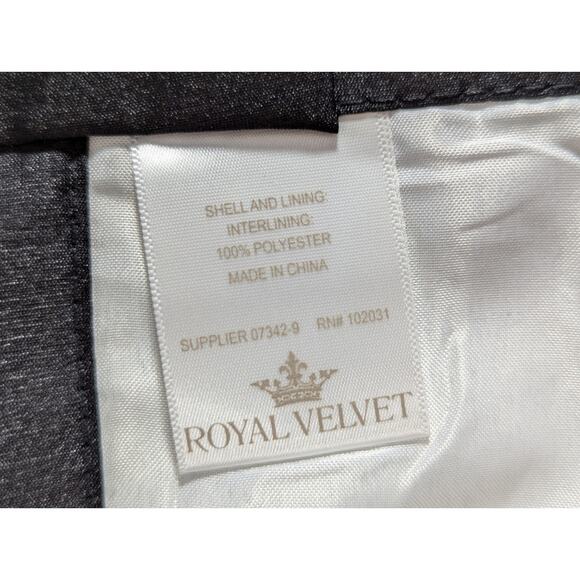 ROYAL VELVET! A PAIR OF LUXURIOUS BLACK RAW SATIN FINISH BLACKOUT DRAPES! 2 PC! - Picture 7 of 10